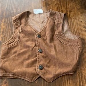 Vintage Danny Dare Lone Star Brown Vest 3t